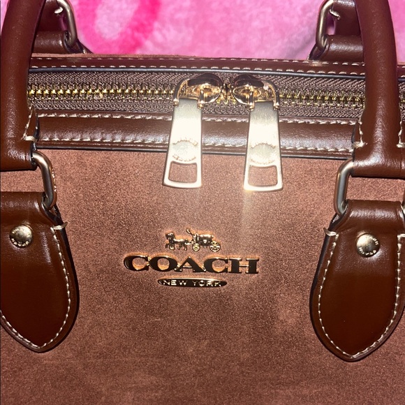 Coach Suede Large Rowan Handbag - Picture 9 of 9